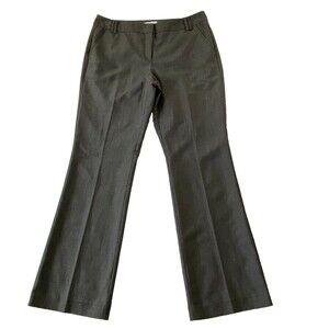 Women's New York & Company  Dress Pants Mid Rise Gray Flat Front Stretch Size 12